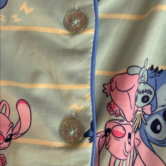 Disney Stitch Kids Pajama Set - Green and Pink - Picture 2 of 4